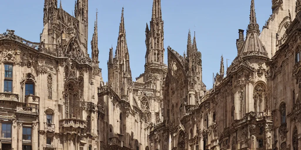 Prompt: utopia with gotic architecture