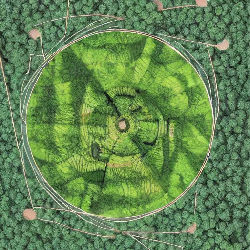 Image similar to an architectural plan of a labyrinth of the deforestation in amazona crisis, 1 : 1 0 0 scale