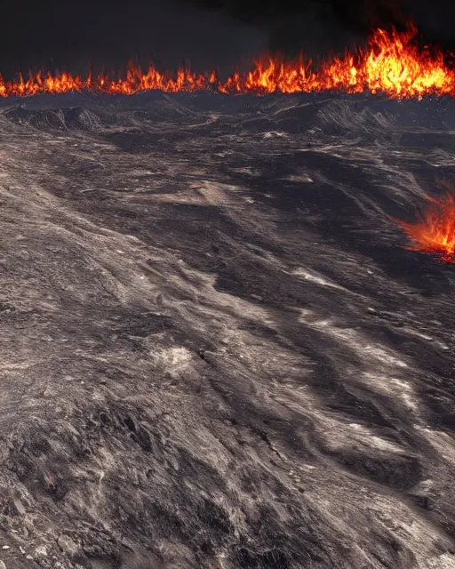 Image similar to the end of human race, pollution, fire, end, death, ultra realistic, 8k