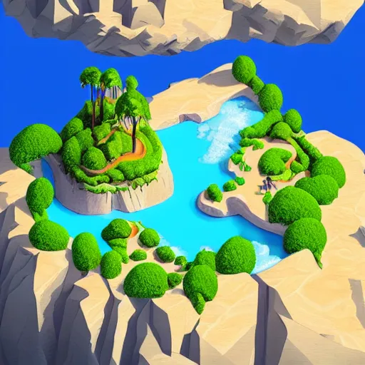 Image similar to isometric island in the sky, isometric invironment, 3d art, amazing detail, artstation, concept art