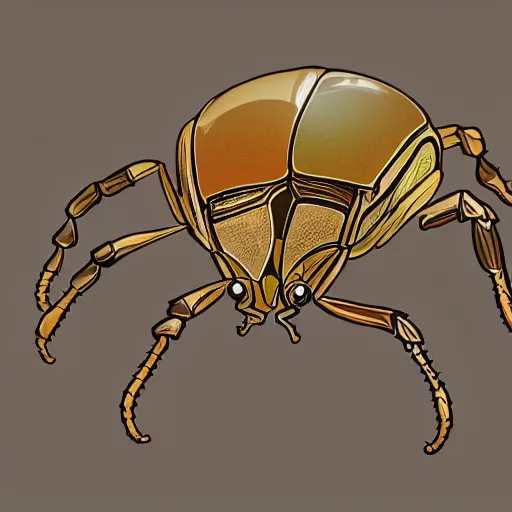 Prompt: A complex scarab insect, highly detailed and intricate, by Lois van baarle , 8k