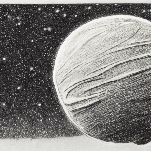 Prompt: drawing of a massive comet with incredible detail