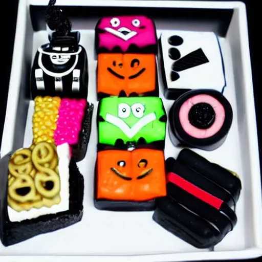 Image similar to anthropomorphic liquorice james herbert bond 0 0 7 allsorts