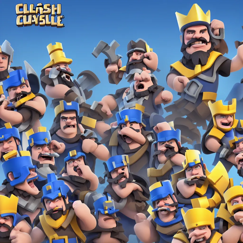 Prompt: clash royale as a 3rd person shooter made by supercell games