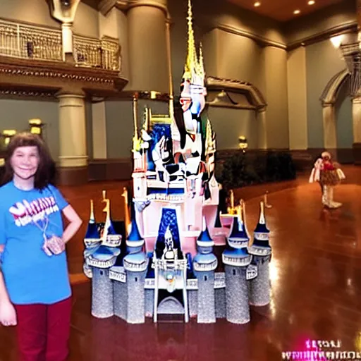 Prompt: disney world castle made of chocolate