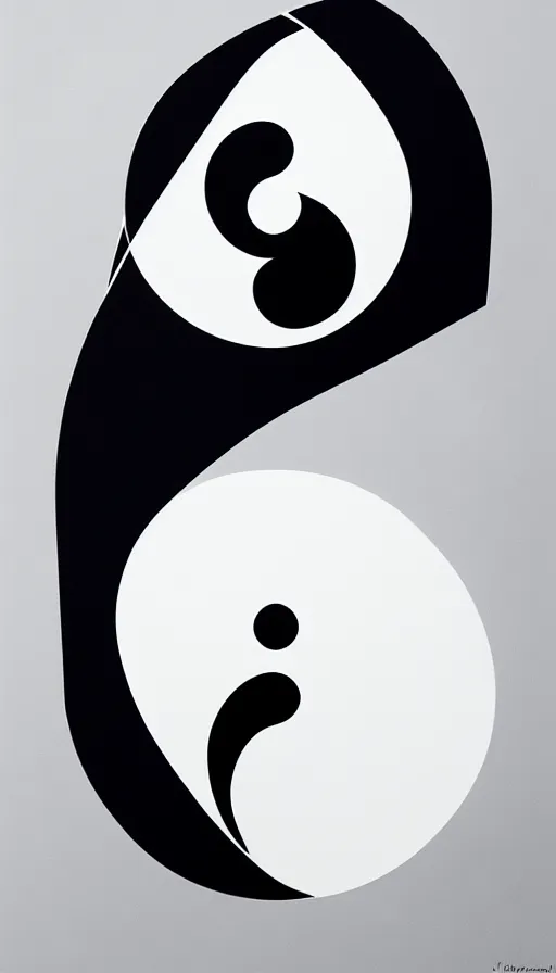 Prompt: Abstract representation of ying Yang concept, by Jesper Esjing