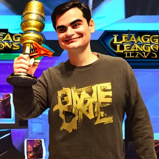 Image similar to ben shapiro as a league of legends champion