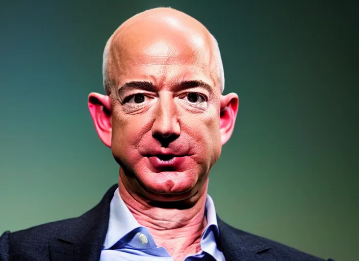 Prompt: jeff bezos with goat horns growing out of his forehead