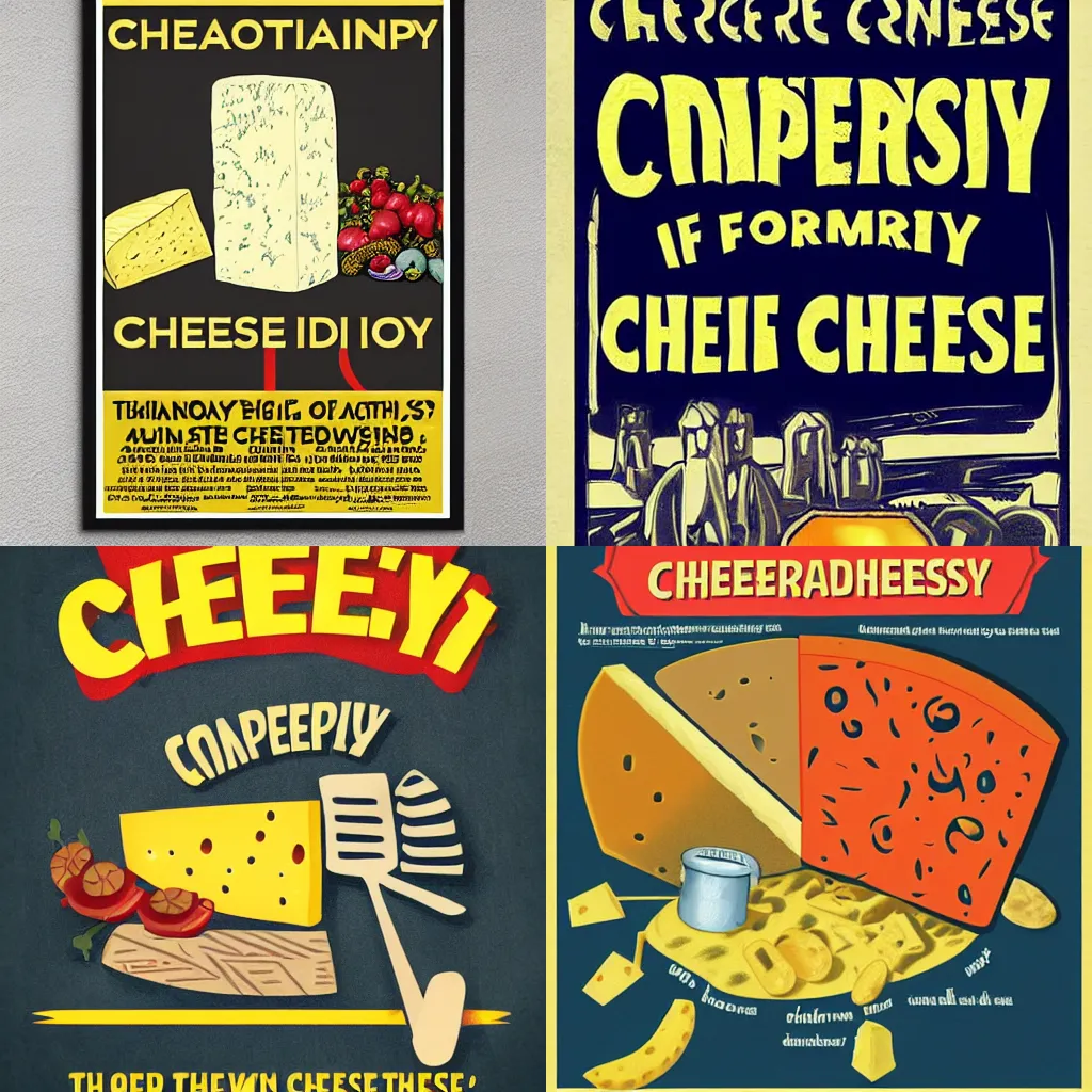 Prompt: conspiracy of cheese poster