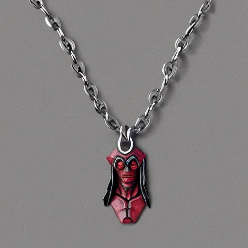 Image similar to necklace of hellboy, hyper realistic,