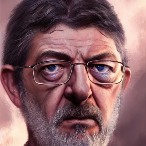 Image similar to jean - luc melenchon as a realistic fantasy d & d character, closeup portrait art by donato giancola and greg rutkowski, realistic face, digital art, trending on artstation