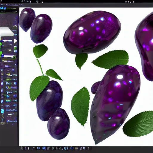 Image similar to 3 d rendering of gorgeous crystal blueberry, unreal engine, ultra detailed, 4 k