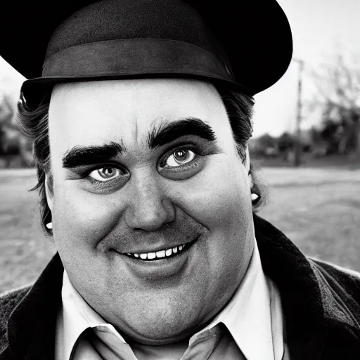 Image similar to portrait photo of john candy in the style of steve mccurry