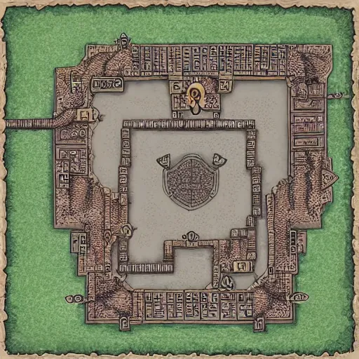 Image similar to map of a dungeon in waterdeep, isometric