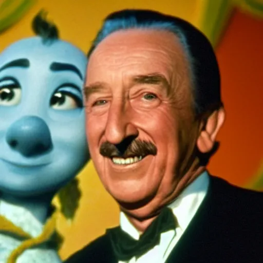 Prompt: walt disney being unfrozen in the future, candid photograph