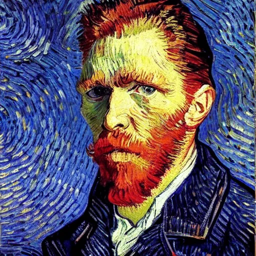 Image similar to a portrait of james spader, van gogh, art