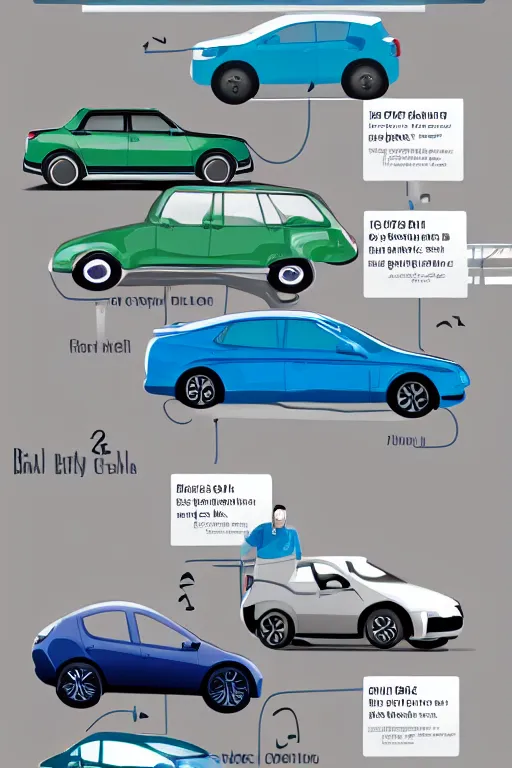 Image similar to illustration showing the evolution of cars