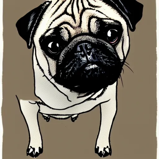 Image similar to pug cartoon