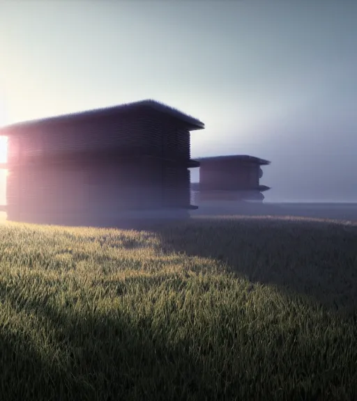 Prompt: the symmetric green cross lights in the artic, volumetric lighting, fog, majestic light, octane render, ethereal glare of the sun, hyperrealistic, epic, masterpiece, by peter zumthor, by makoto shinkai