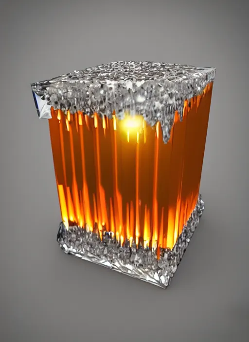 Prompt: one great swarovsci crystal made of marmalade, realistic, cinematic lighting, photography, medium full shot, sharp focus, rendered in 3 ds max