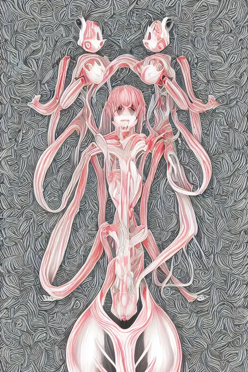 Image similar to radish humanoid, symmetrical, highly detailed, digital art, sharp focus, trending on art station, anime art style