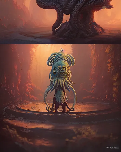 Prompt: Highly detailed Funko pop of cthulu, unreal engine, fantasy art by Greg Rutkowski, Loish, Rhads, Makoto Shinkai and Lois van baarle, ilya kuvshinov, rossdraws global illumination, radiant light, detailed and intricate environment