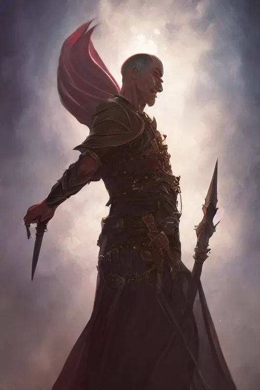 Image similar to dungeons and dragons evil wizard casting spells character full body side profile portrait, dramatic light, dungeon background, 2 0 0 mm focal length, painted by stanley lau, painted by greg rutkowski, painted by stanley artgerm, digital art, trending on artstation