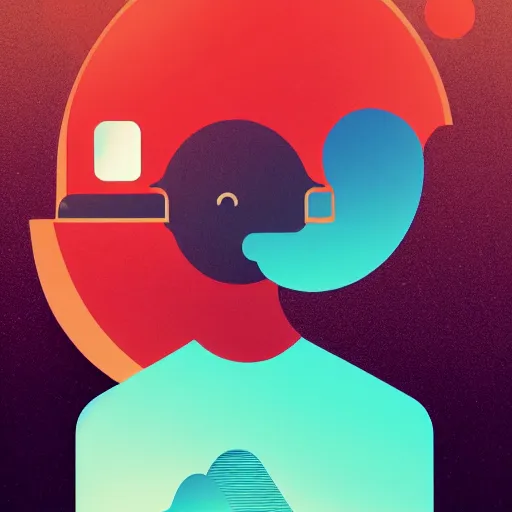 Prompt: a wandering mind, distraction, logo without text, stylized vector icon, transparent background victo ngai, kilian eng, trending on artstation, minimalist