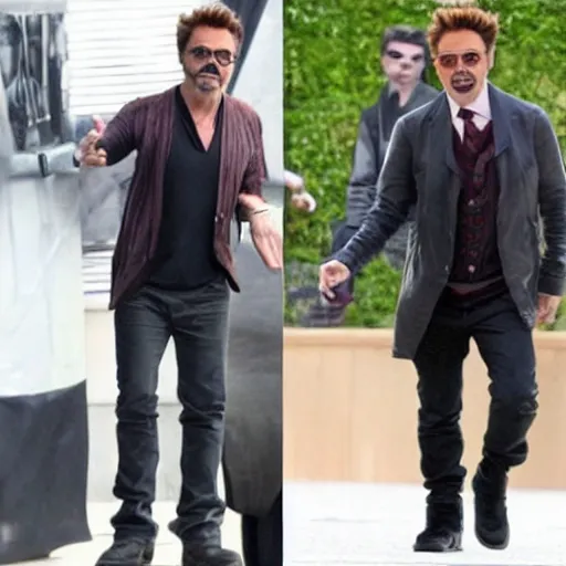 Image similar to Robert Downey Jr dressed like Harry Potter