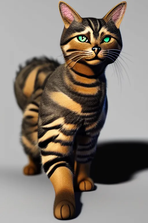 Prompt: a cat mixed with a bodybuilder, very detailed, ultrarealistic, dramatic lighting, electrical details, high details, 4k, 8k, best, accurate, trending on artstation, fur, groom, k9, photorealism, ultrarealistic, octain render, ray tracing, mental ray, catdog, unreal engine 5