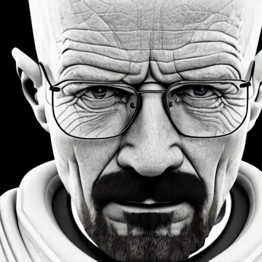 Image similar to 3 d render of walter white in space with nothing but shorts, 4 k image, space themed