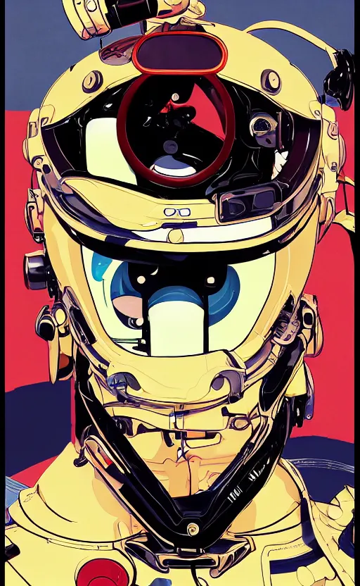 Image similar to portrait of a crash test dummy, digital painting masterpiece, advanced lighting technology, stylized yet realistic anatomy and face, gorgeous, by reiq and jamie hewlett and bengus and akiman and shigenori soejima and bastien vives and balak and michael sanlaville, 4 k wallpaper, cinematic