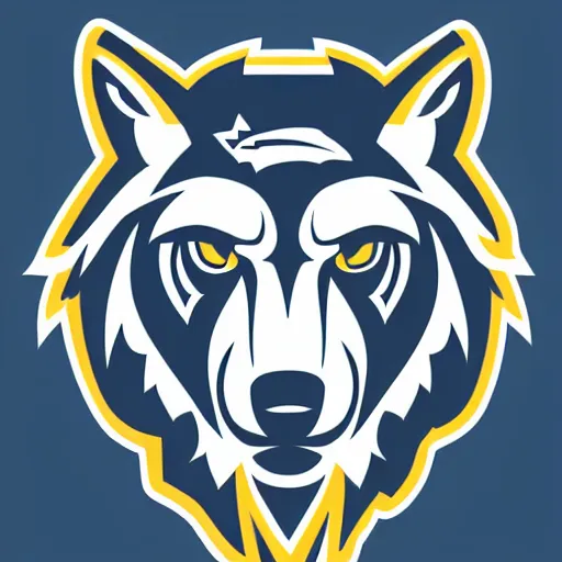 Image similar to nfl logo detailed vector wolf