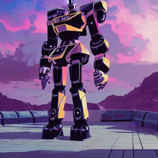 Image similar to a japaneseanime megazord robot in the style of cyber punk, unreal engine 5, 3 d pixar studio, loftis, cory behance hd by jesper ejsing, by rhads, makoto shinkai and lois van baarle, ilya kuvshinov, rossdraws global illumination