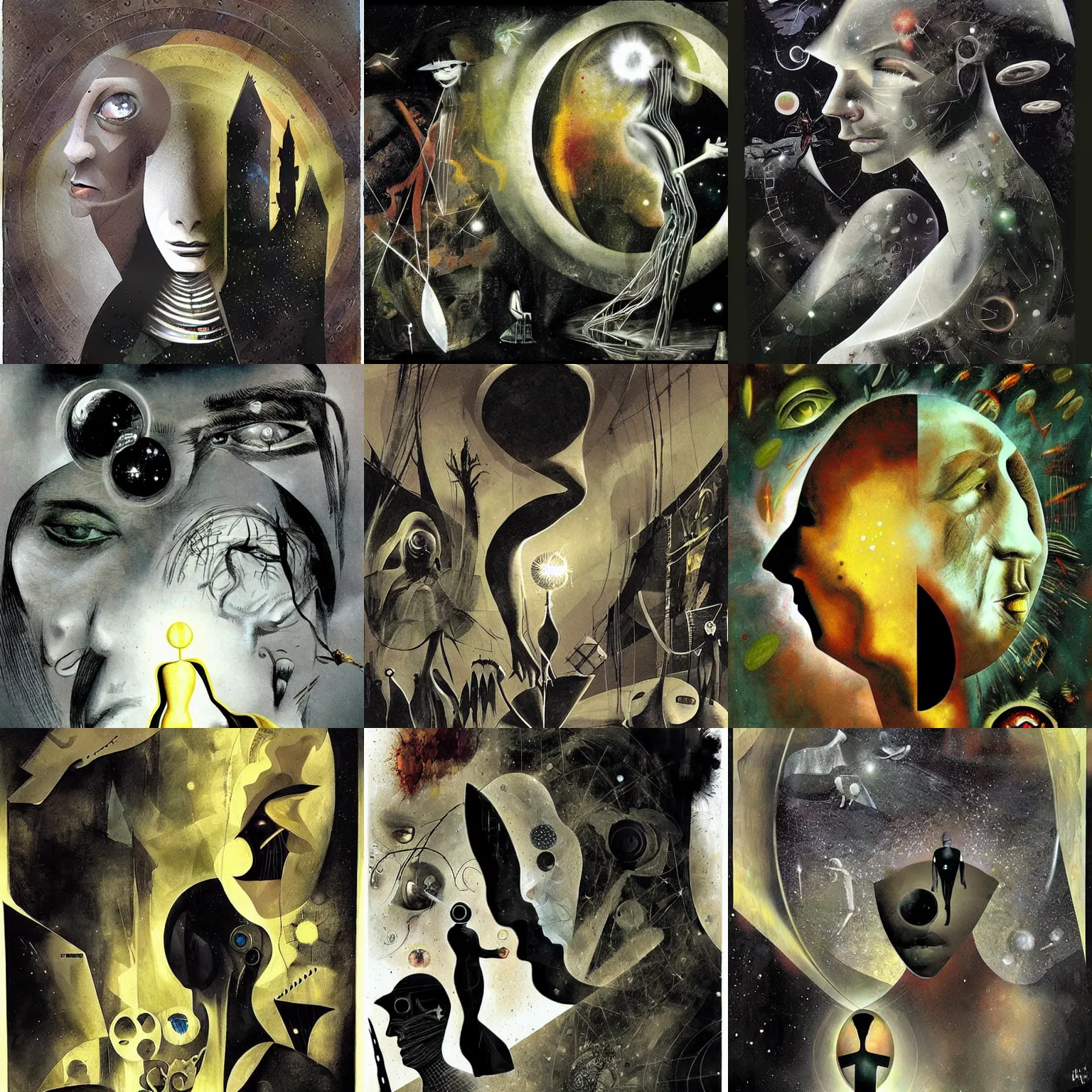 Image similar to a universe, where humans don't exist by dave mckean
