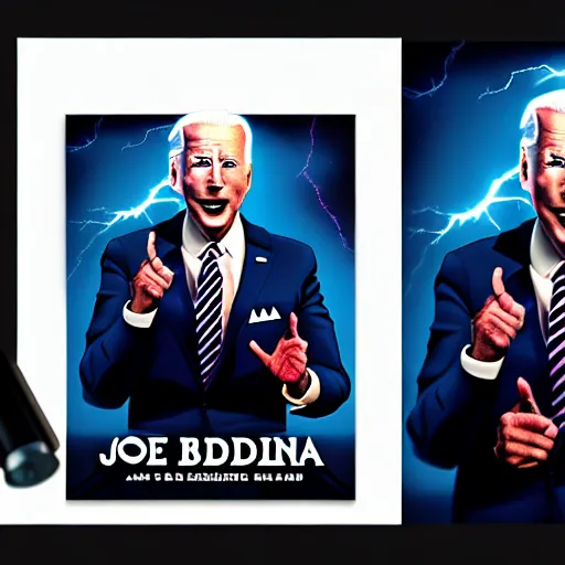 Prompt: dark wizard Joe Biden with lightning propaganda poster, UHD, hyperrealistic render, highly detailed, 4k, artstation