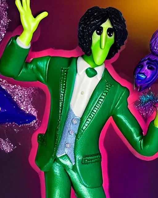 Prompt: Noel Fielding Old Gregg as a Pixar figurine, vibrant, hyperrealistic, Maximalism, mystical, ornate, Intricate