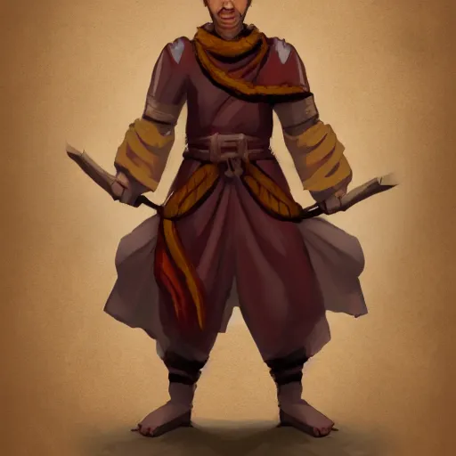 Prompt: dnd monk character concept art