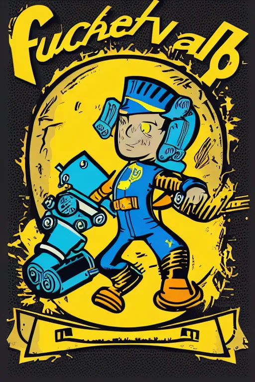 Image similar to fallout 7 6 retro futurist illustration art by butcher billy, sticker, colorful, illustration, highly detailed, simple, smooth and clean vector curves, no jagged lines, vector art, smooth andy warhol style