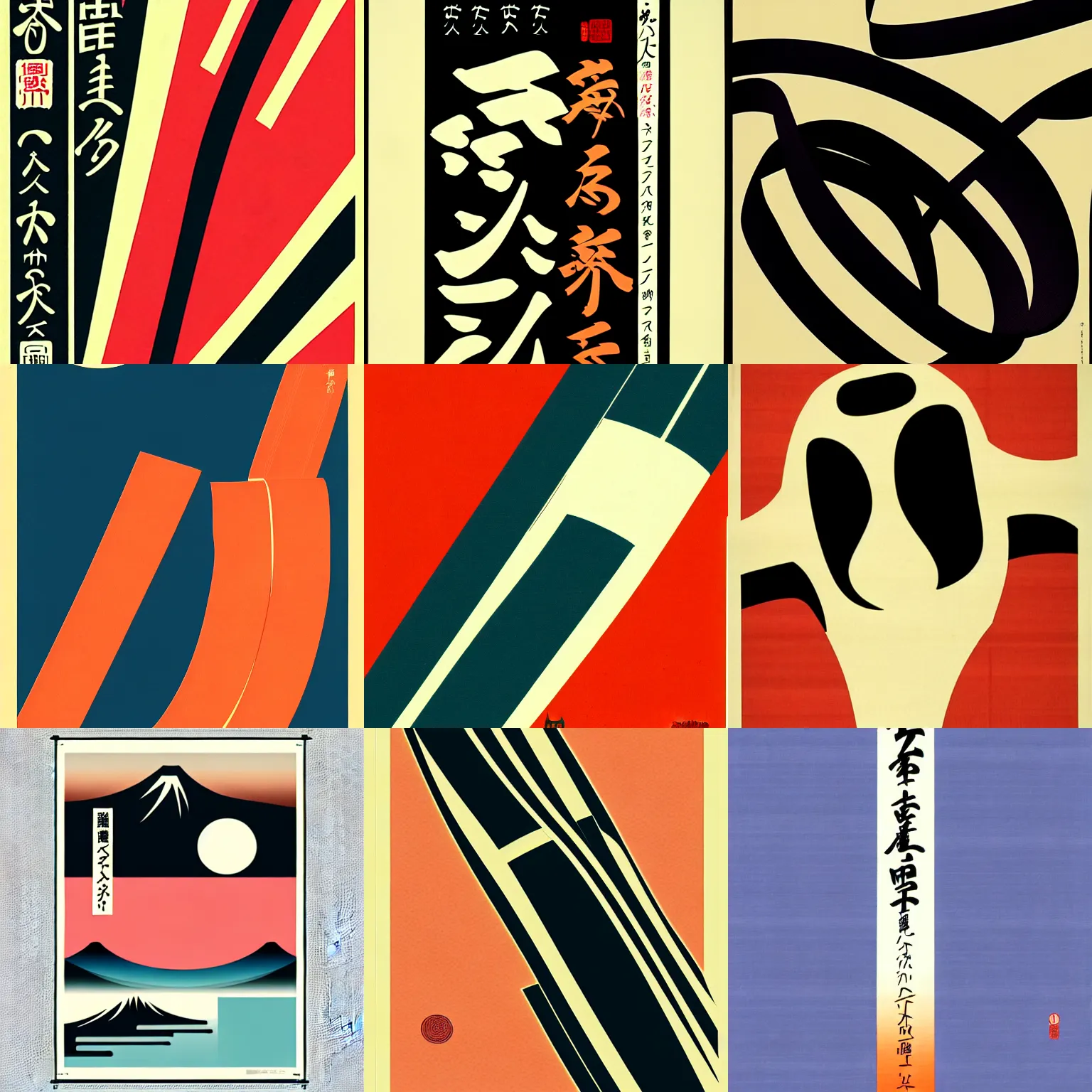Prompt: japanese graphic poster, obi strip