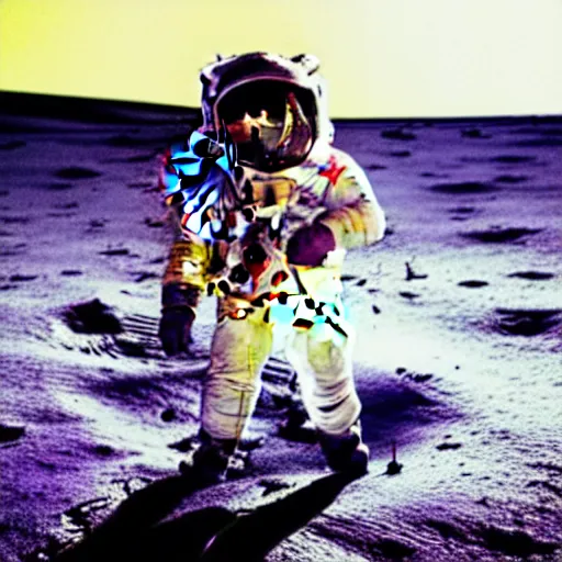 Image similar to micheal jackson doing the moonwalk on the moon, photography 1 9 8 0