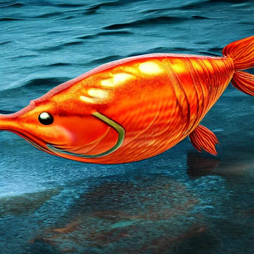 Image similar to photography of a realistic magikarp animal, ultra detailed, 8 k, cinematic lighting, natural background, trending on artstation, pokemon