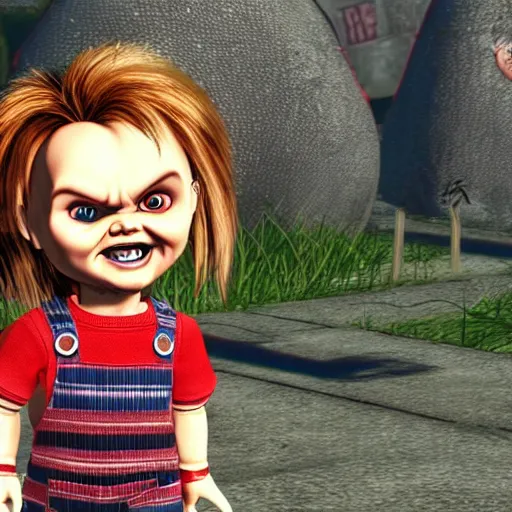 Image similar to Chucky the killer doll playstation game screenshots