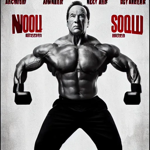 Image similar to movie poster for'nobody got swole ', an action movie starring bob odenkirk with the body of arnold schwarzenegger