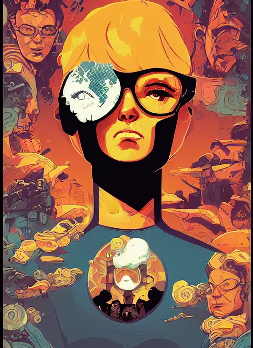 Prompt: delirium face portrait by petros afshar, tom whalen, laurie greasley, war face by artgerm