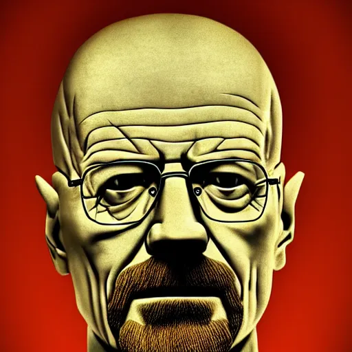 Prompt: walter white wooden statue , photograph , 4k , HD