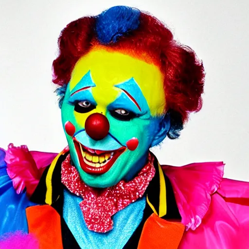 Image similar to a candy colored clown they call the sandman