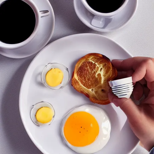 Image similar to light breakfast enjoyers eating a lightbulb detailed HD 8k High Resolution