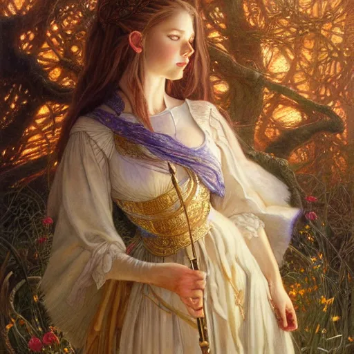 Prompt: highly detailed full body portrait of a enchanted wolf in the form of a beautiful young princess. d & d, art by donato giancola and ruan jia and carl larsson and magali villeneuve. trending on artstation, intricate details, energetic composition, golden ratio, concept art, illustration, elegant art