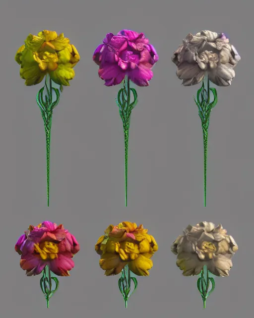 Prompt: flowers, zbrushcentral